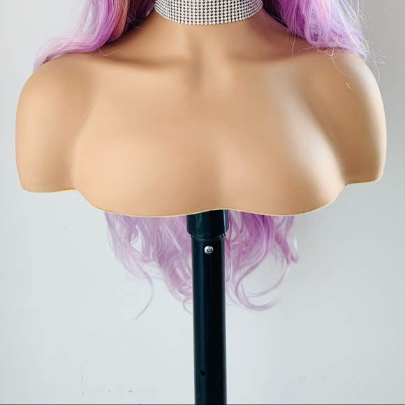 So Pretty! 26” Ombre Pink Lilac Premium Fiber Wig for Daily Wear or Cosplay - Picture 12 of 14